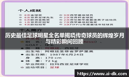 历史最佳足球明星全名单揭晓传奇球员的辉煌岁月与精彩瞬间回顾